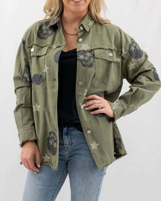 Fantastic Fawn - Oversized Skull Shacket