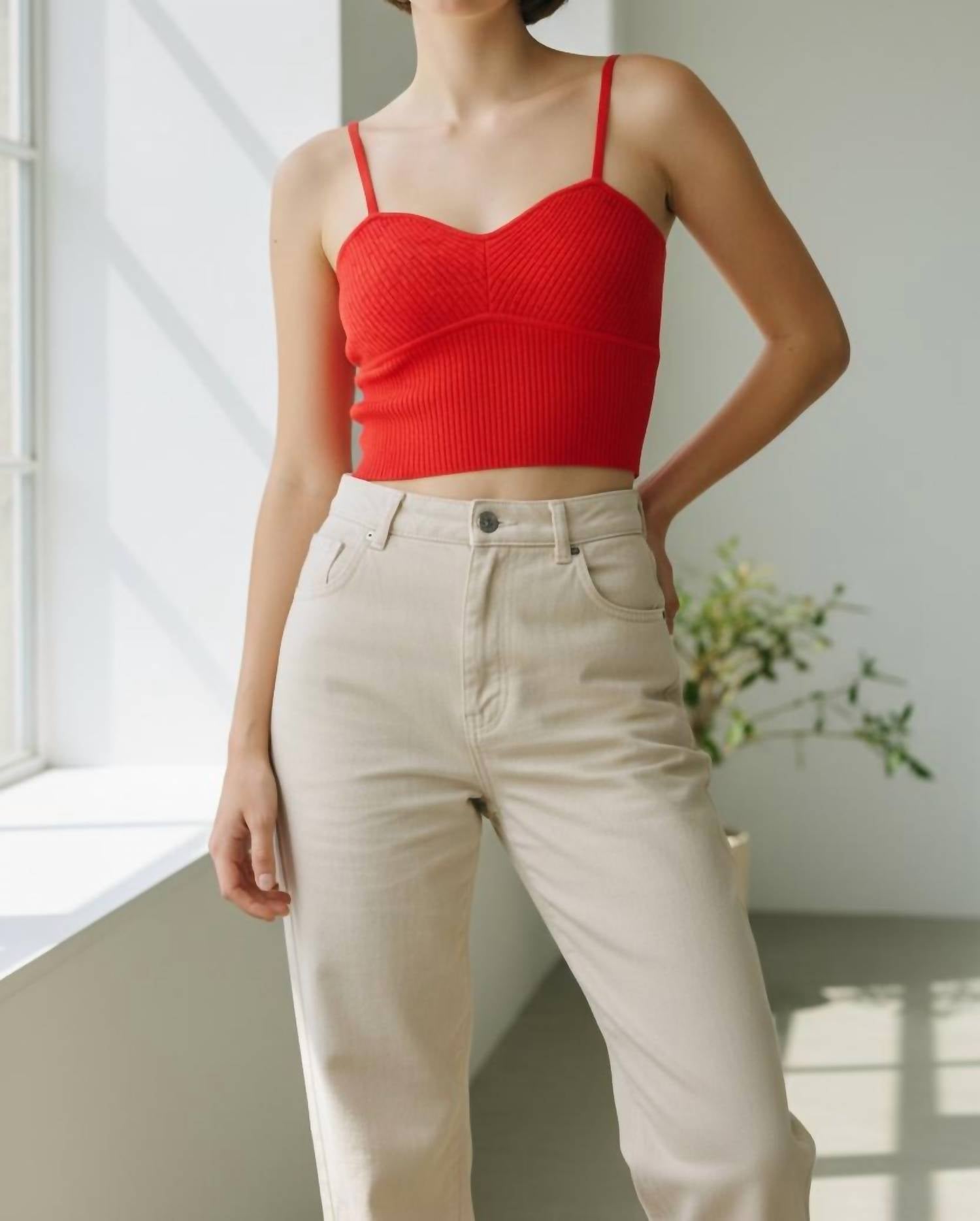 Autumn Cashmere - Popcorn Stitch Rib Camisole