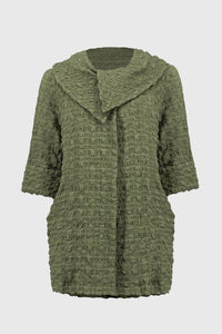 Joseph Ribkoff - Bubble Jacquard Trapeze Coat