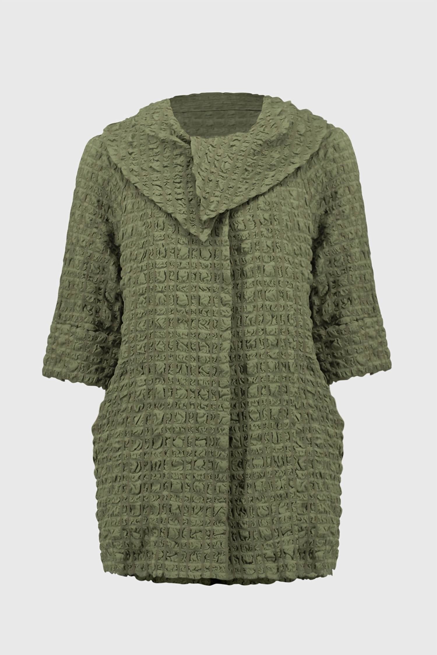Joseph Ribkoff - Bubble Jacquard Trapeze Coat