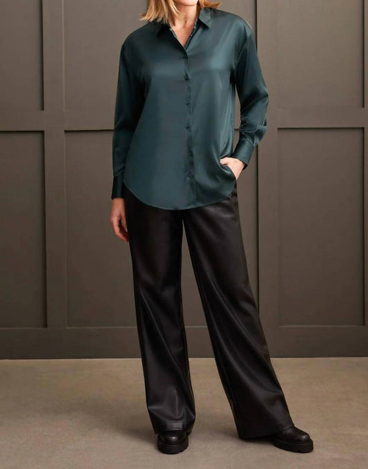 Tribal - Flowy Satin Button Up Shirt