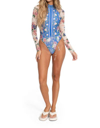 Agua Bendita - Monti Ivy Long Sleeve Zip One-piece Swimsuit