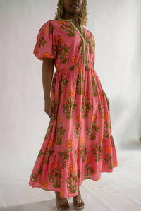 Thml - Emerson Puff Sleeve Flower Print Maxi Dress
