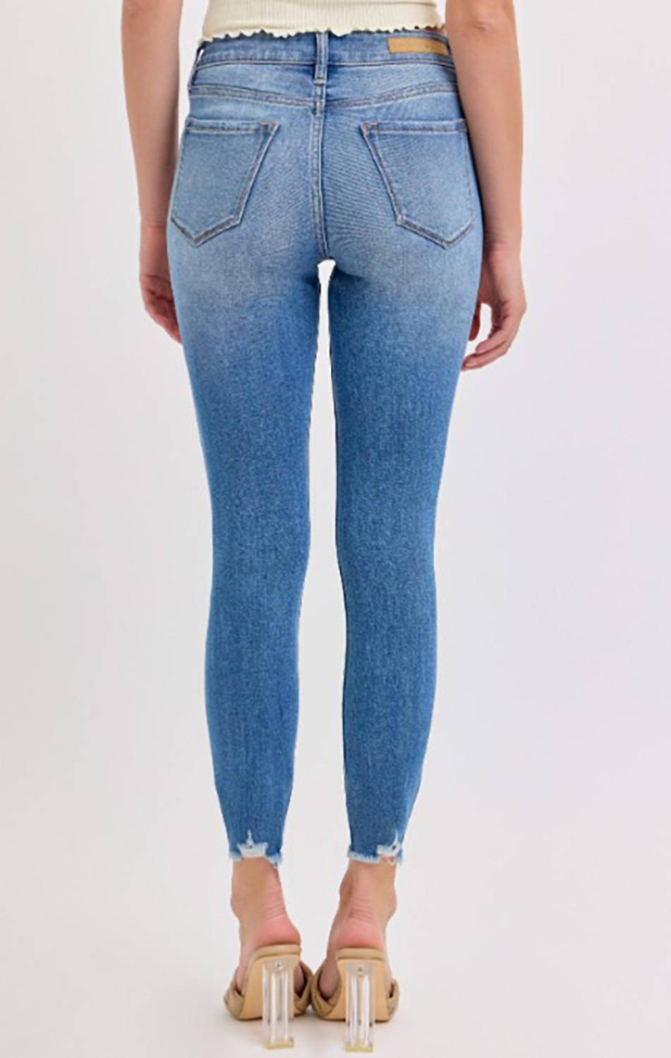 Cello - Mid-rise Skinny Distressed Jean