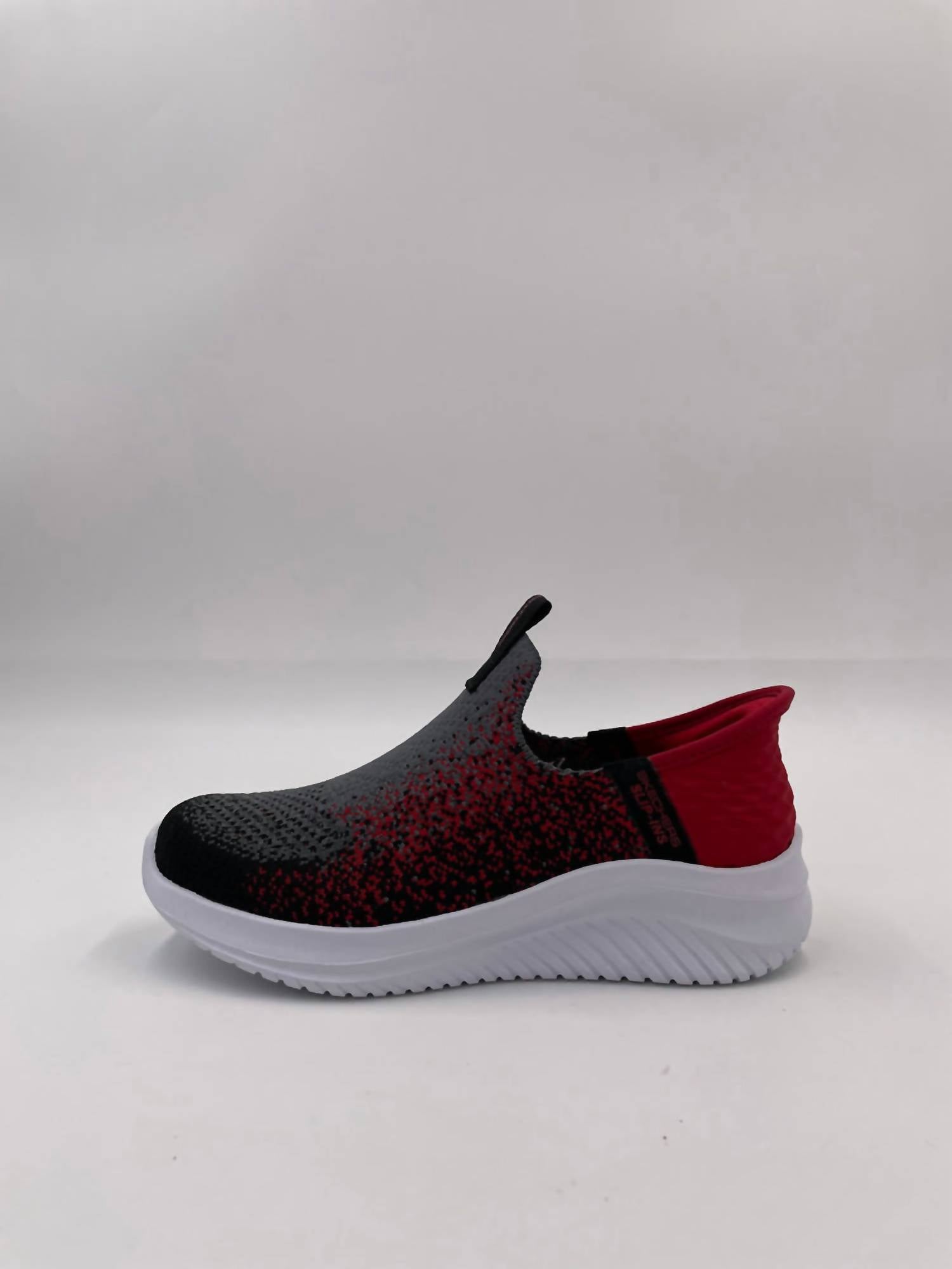Skechers Boy's Ultra Flex 3.0 Brisk-spec Sneakers in charcoal red - kids' sneaker - detail view