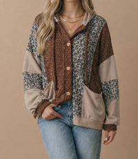 Haptics - Patchwork Button Up Hoodie