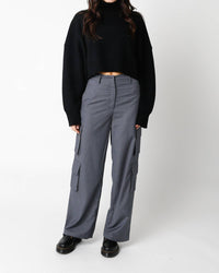 Olivaceous - Wide Leg Cargo Pants