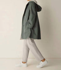 Eileen Fisher - Cotton Nylon Hooded Coat