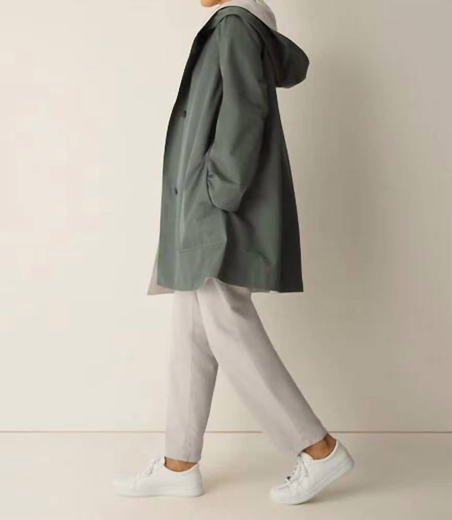 Eileen Fisher - Cotton Nylon Hooded Coat