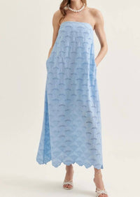 Entro - Strapless Eyelet Maxi Dress