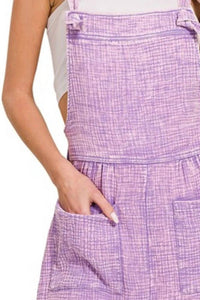 Zenana - Woven Double Gauze Acid Washed Romper