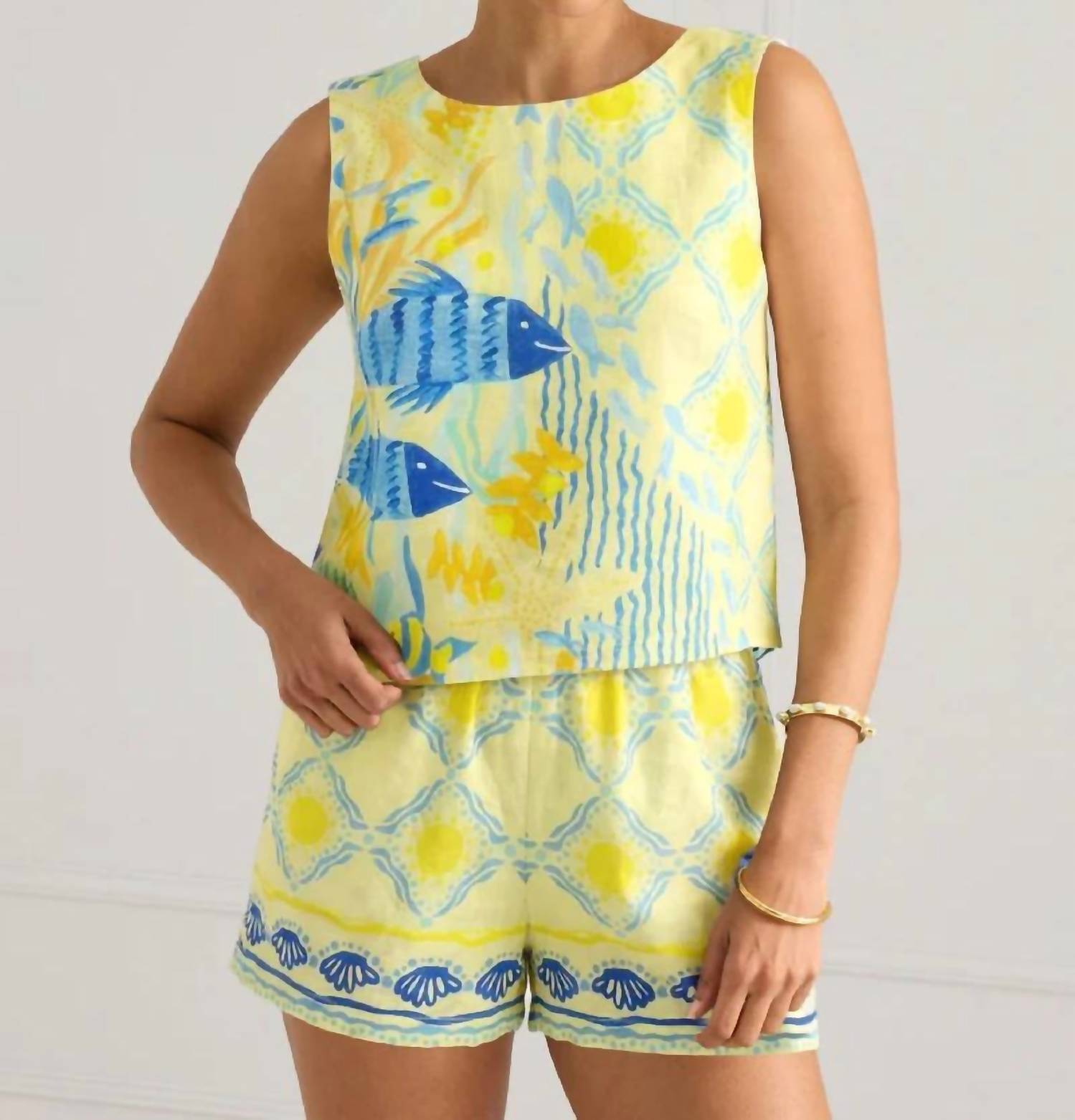 Alivia - Golden Reef Sleeveless Top