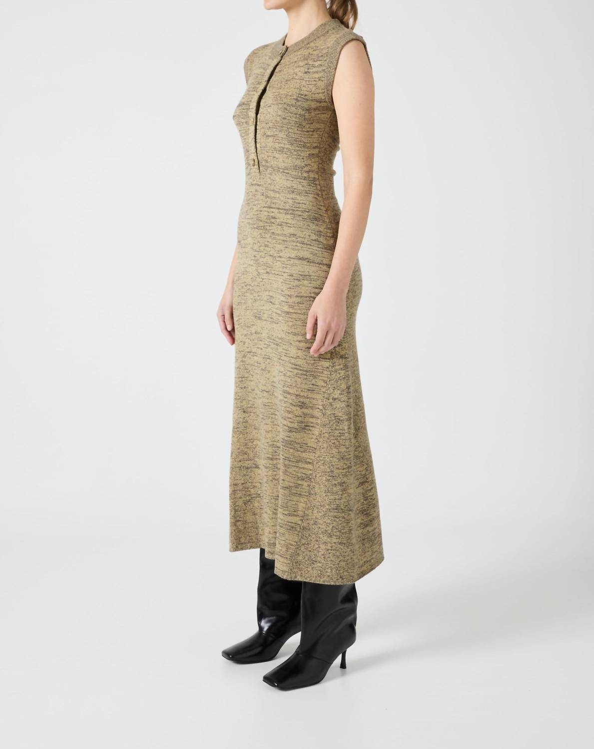 Third Form - Melange Knit Midi Dress