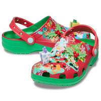 Crocs Women's Mickey Mouse And Friends Holiday Clogs in green red - women's shoe - alternate view