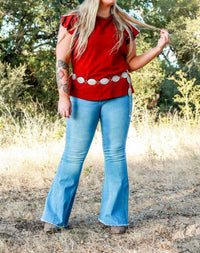 Southern Grace - The Jolene High Rise Flare Denim
