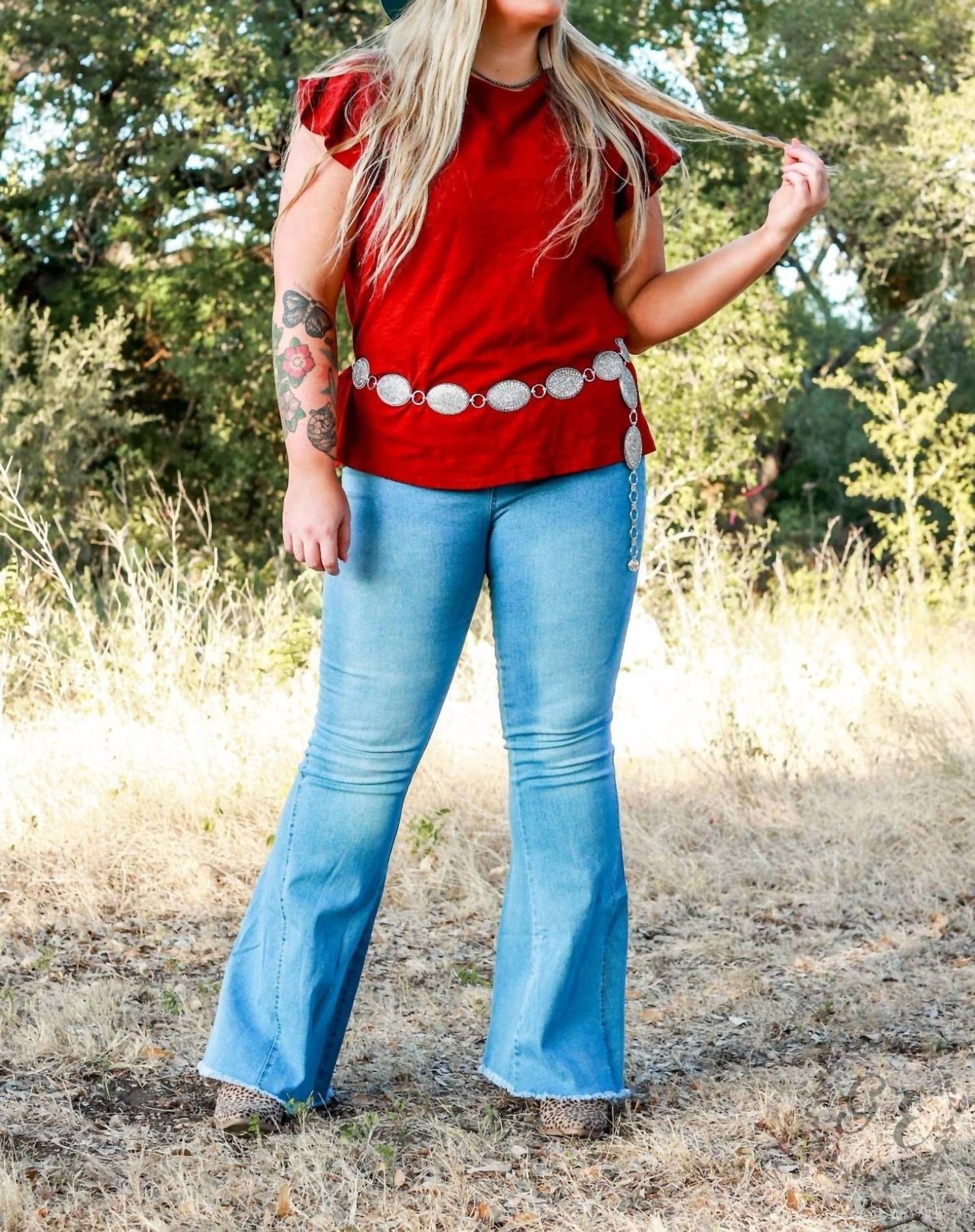 Southern Grace - The Jolene High Rise Flare Denim