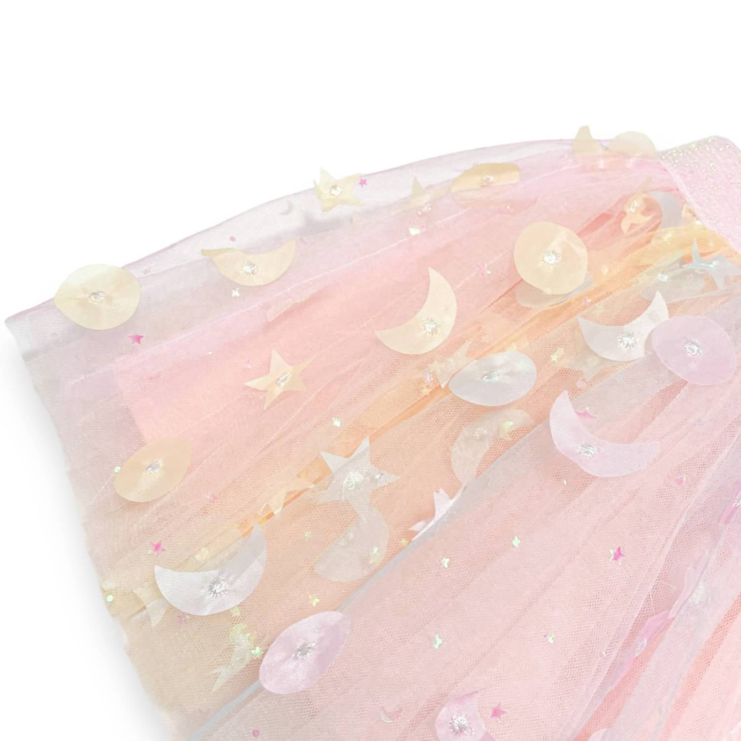 Doe A Dear - Girl's Moon And Star Embellished Tutu Skirt