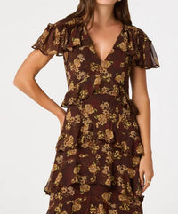 Astr - Odalys Flutter Sleeve Maxi Dress