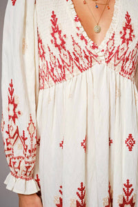 Blue B - Belinda Boho Embroidered Dress