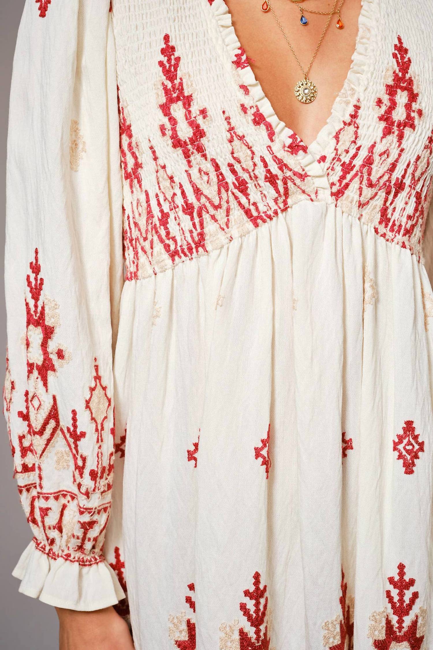 Blue B - Belinda Boho Embroidered Dress