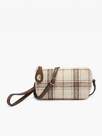 Jen & Co. - Women's Kendall Plaid Crossbody Wristlet With Twist Lock Bag