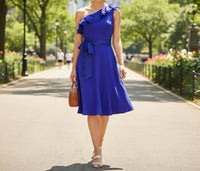 Nue By Shani - Ruffle One Shoulder Dress