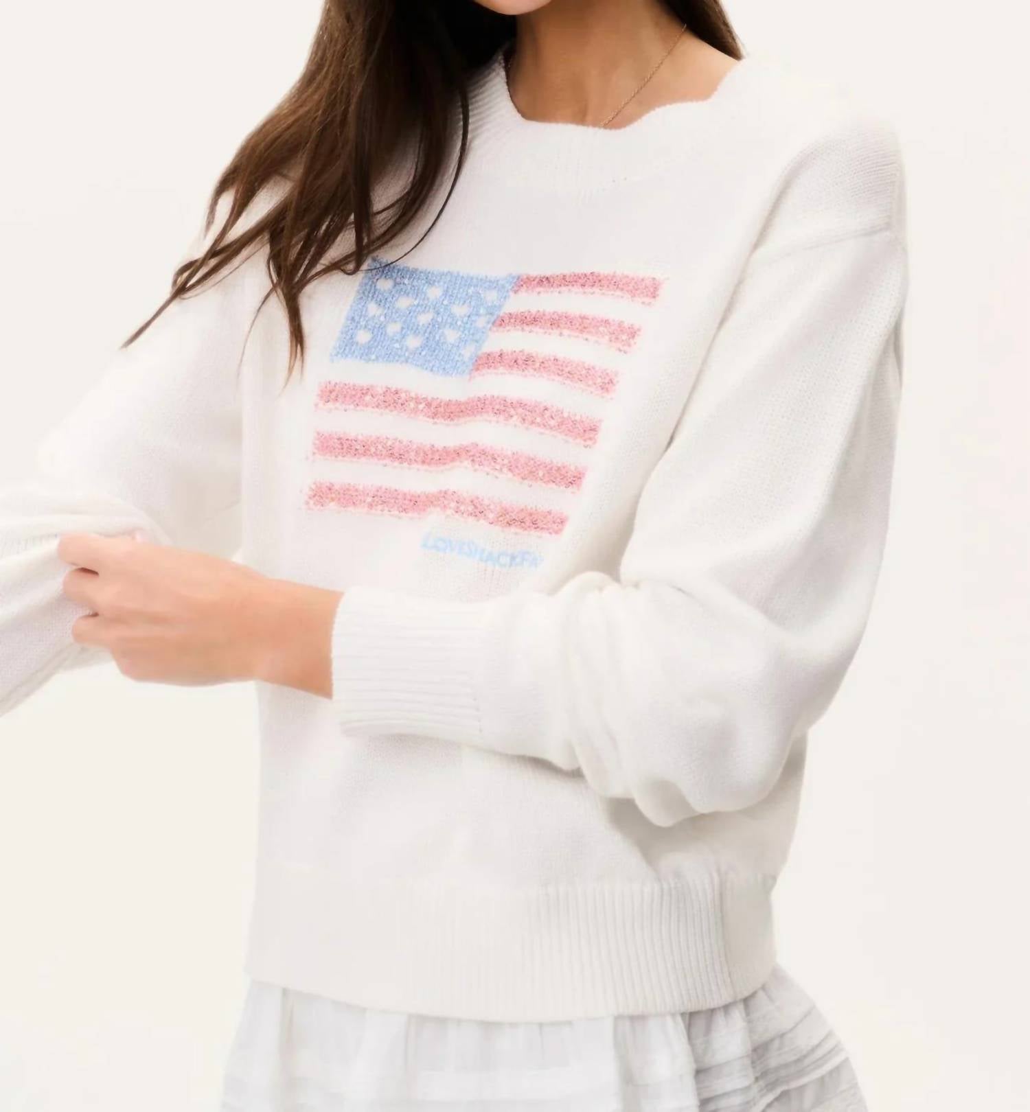 Loveshackfancy - Ty Sparkle Americana Pullover Sweatshirt