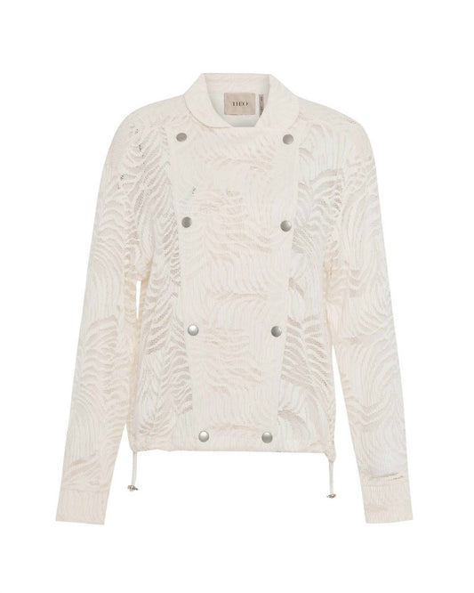 Theo The Label - Women's Artemis Fern Lace Bomber Jacket