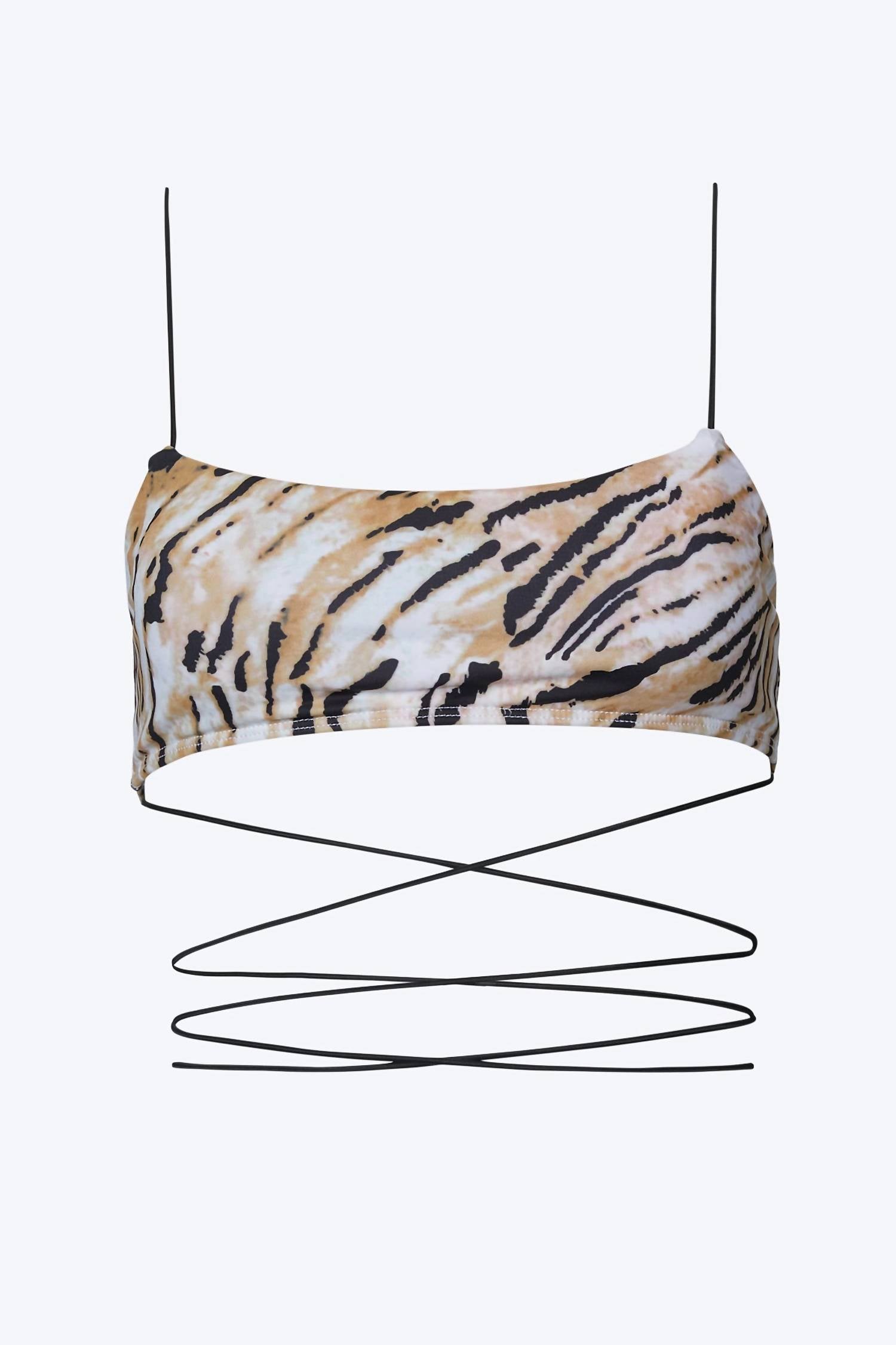 WRAP-AROUND TIGER-PRINT BIKINI SET