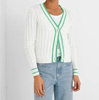 J. Society - Cable Varsity Cardigan