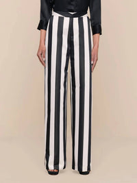 L'Agence - Women's Livvy Satin Straight-leg Trouser