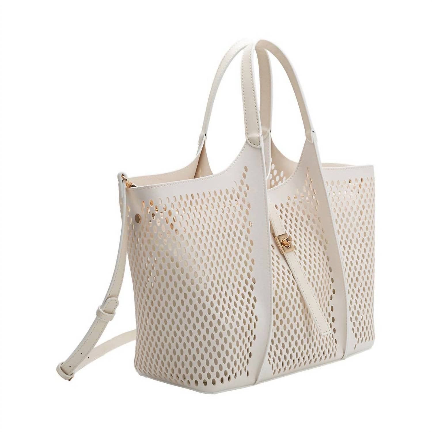 Melie Bianco - Women's Malia Laser Cut Vegan Leather Tote Bag
