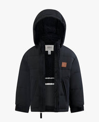 London Fog - Baby Boys Zip-front Hooded Sherpa Lined Puffer Jacket