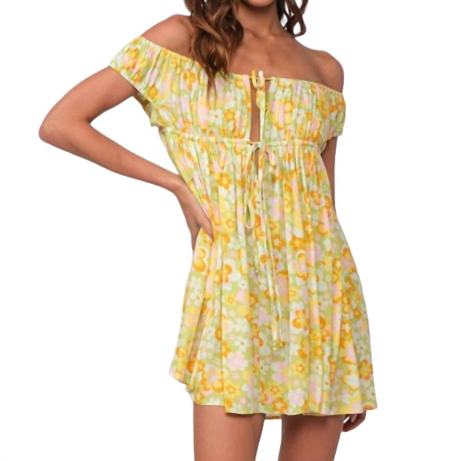 Sky To Moon - FRESH CITRUS CAP SLEEVE DRESS