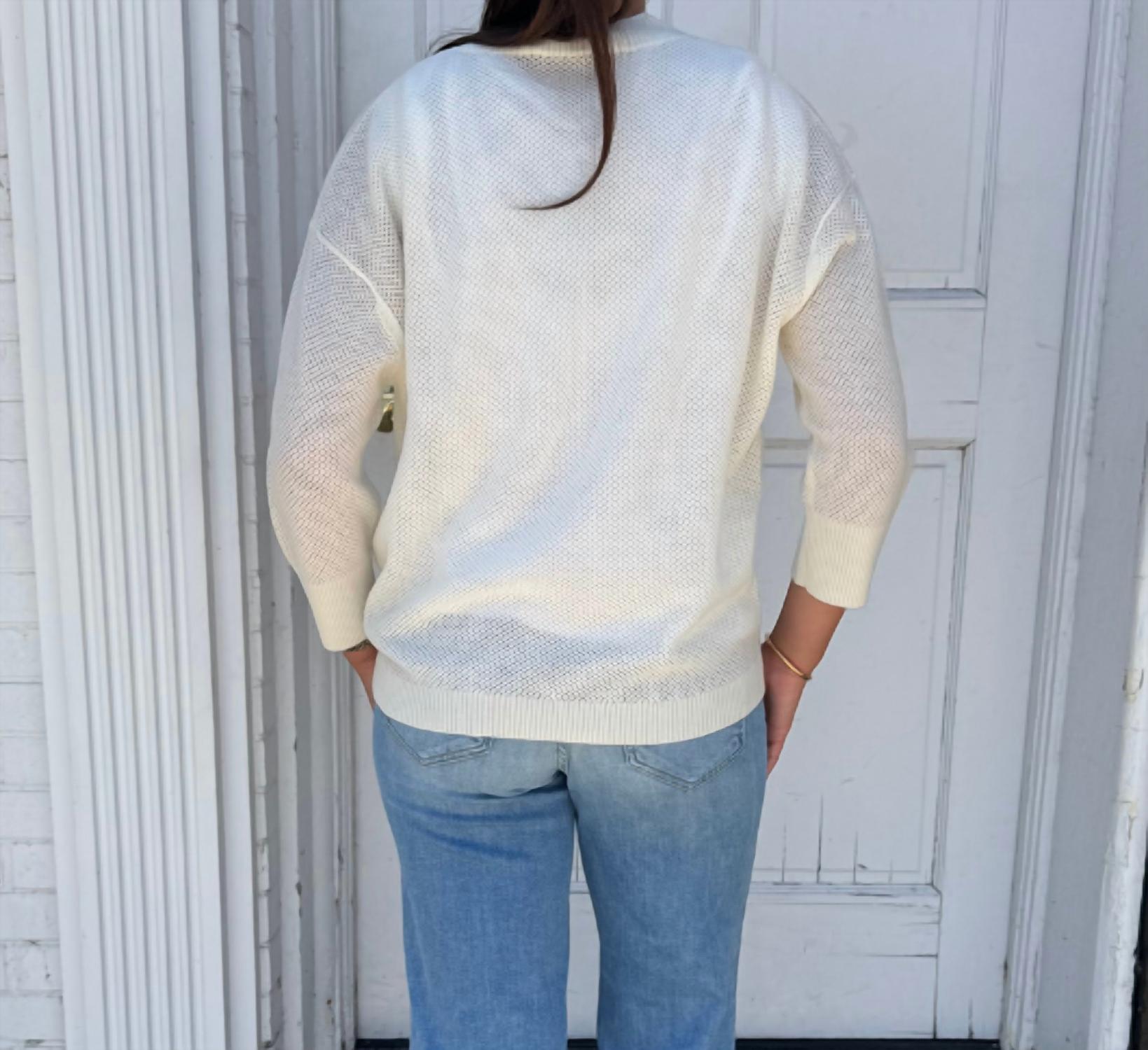 0039 Italy - Amanda Open Knit Sweater
