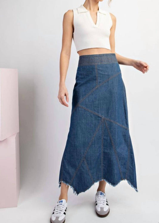 Ee:Some - MINERAL WASHED A-LINE SKIRT