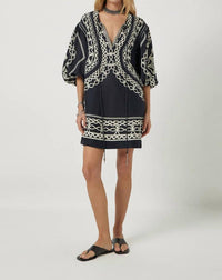 SCARLETT POPPIES Portofina Mini Dress in onyx - women's dress