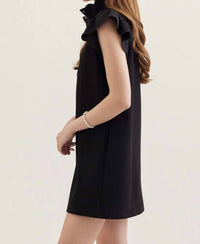 Entro - Scallop Flutter Sleeve Dress