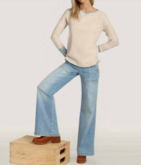 Dylan - Contrast Rib Raglan Top