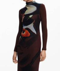 Desigual - Lincoln Long Sleeve Rib Bodycon Dress