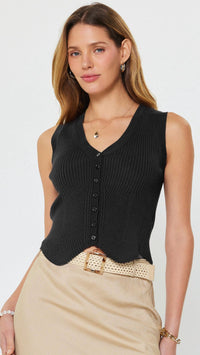Current Air - Sleeveless Ribbed Knit Vest