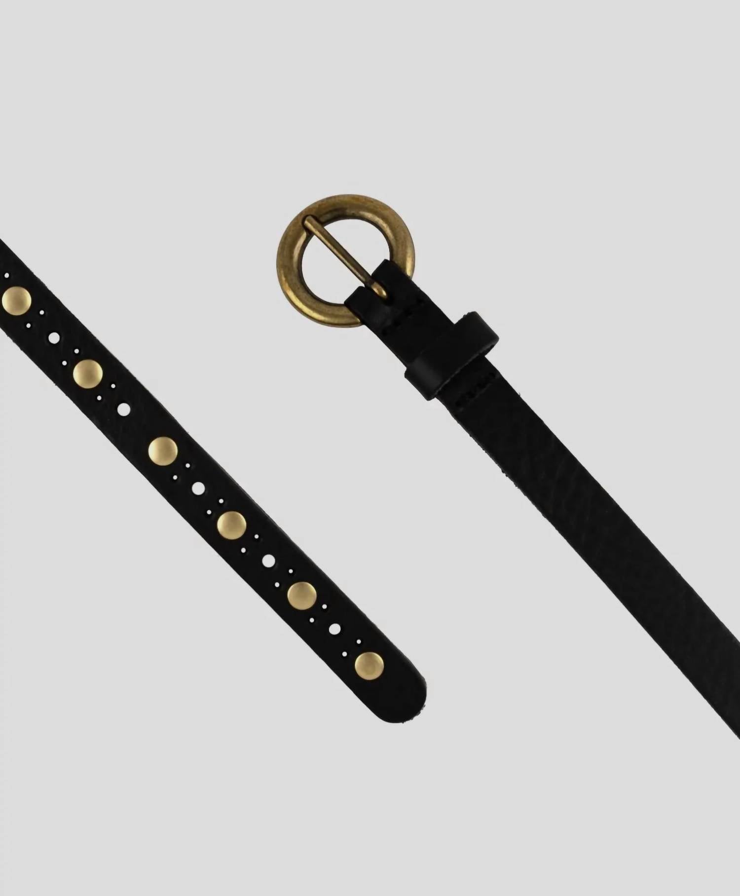 Amsterdam Heritage - Women's Chloe Vintage Studded Skinny Belt