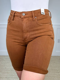 Judy Blue - Tess Tummy Control Bermuda Denim Shorts