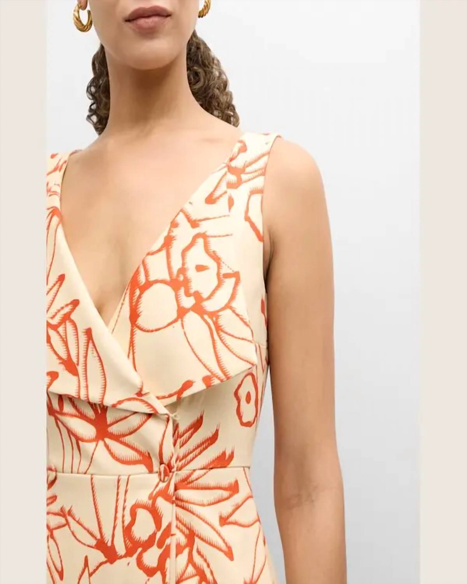ALEXIS Vermeer Dress in orange brush - women's dress - alternate view
