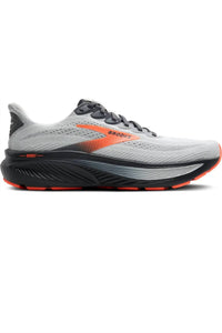 BROOKS Men's Ghost 17 Running Shoe in oyster mushroom orange ebony 1 - men's shoe - detail view