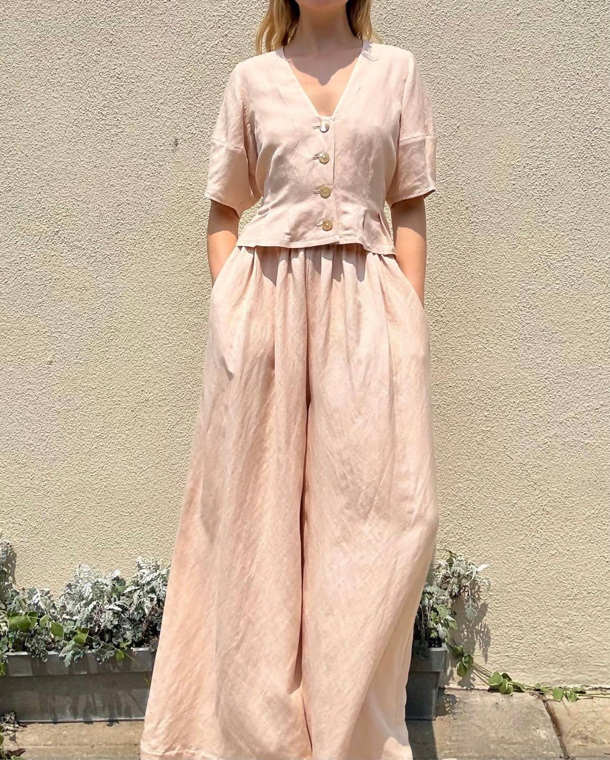 Rose Velvet - Nora Linen Blend Blouse