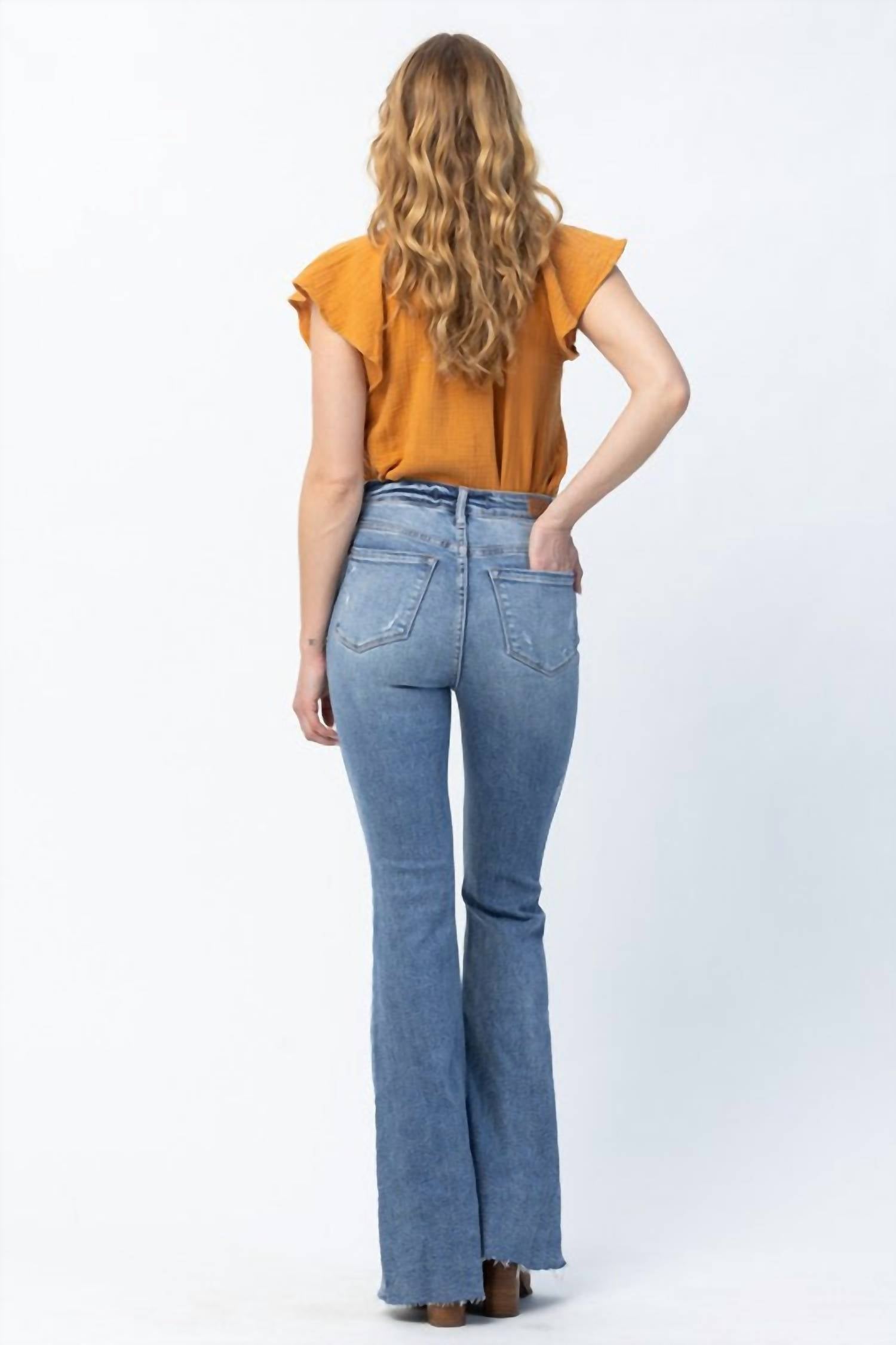 Judy Blue - Retro Destroyed Flare Jeans