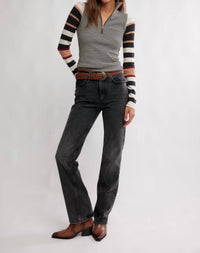 Free People - Alexandria Striped Zip Top