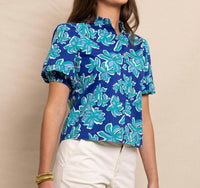 Southern Tide - Payge Poplin Short Sleeeve Top