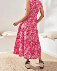 Tribal - Lined Poplin Drawcord Waist Midi Dress